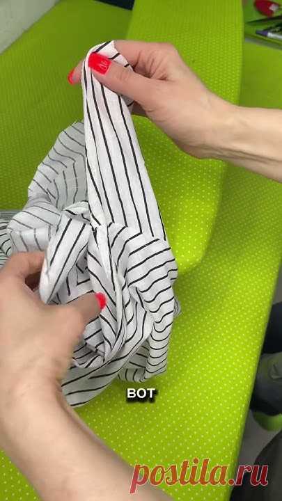 Как укоротить рукава в мужской рубашке с имитацией отворота. #швейныйблог #швейныесоветы #шитье