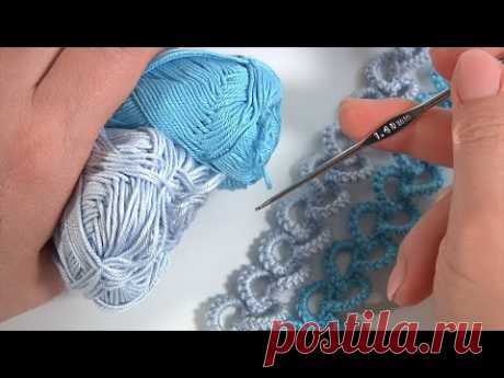 How To Crochet 3D Lace Ribbon/Crochet Video Tutorial/Simple Crochet Ribbon/Author's Crochet
