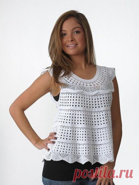 Вязание. Крючок. Блуза