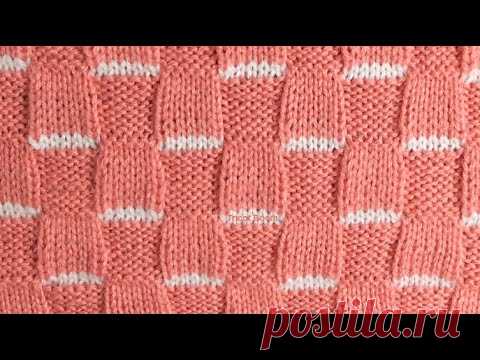 Необычная шахматка / Вязание спицами.