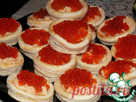 Тарталетки с муссом из сeмги и креветок - кулинарный рецепт