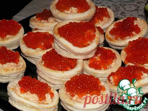 Тарталетки с муссом из сeмги и креветок - кулинарный рецепт