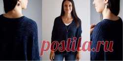 Свободный джемпер бокси V-neck Boxy - Вяжи.ру
