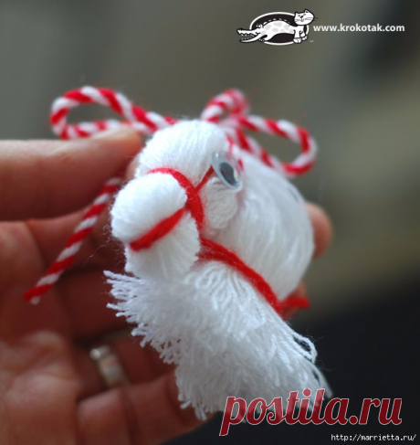 Лошадка из пряжи. Подвеска для новогодней елки! » Женский Мир