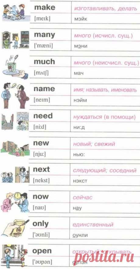 Забирай к себе список самых распространенных слов в английском языке