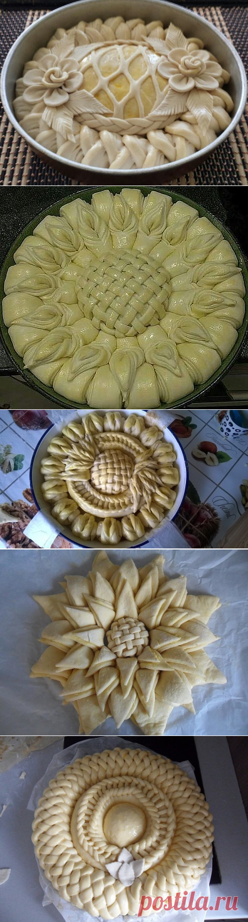 Красивое оформление пирогов и блюд из теста!