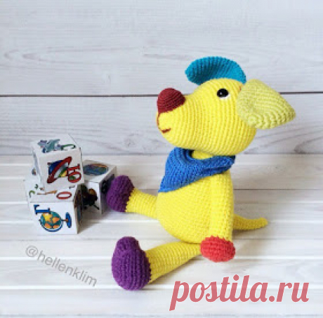 AmiguRoom: вяжем амигуруми: Радужный щенок