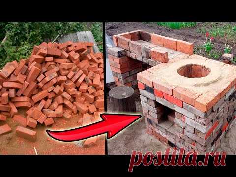 Мангал под казан из кирпича. Что стало спустя год.