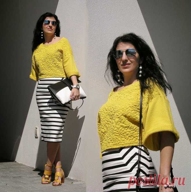 Tany et La Mode: Kickstarting the week with Yellow and Stripes – Dando o pontapé de saída para uma nova semana com amarelo e riscas