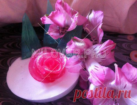 Лепка розы из мыльной основы