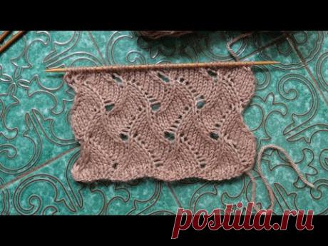 Кружево – завиток  ажурный узор спицами 🎶 Lace knittin patter Набрать количество петель кратно 9+2 петли.Вязать по схеме: https://prjaga.ru/uzory-vyazaniya/spicami/kruzhevo-zavitok-azhurnyj-uzor-spicamiПовторять 1-16 ряд...