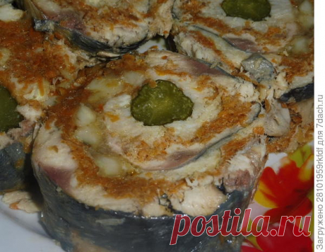 Рыбный рулет с овощами