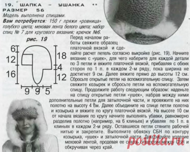 Теплые вязаные шапки с красивой отделкой мехом (Вязание спицами и крючком) — Журнал Вдохновение Рукодельницы