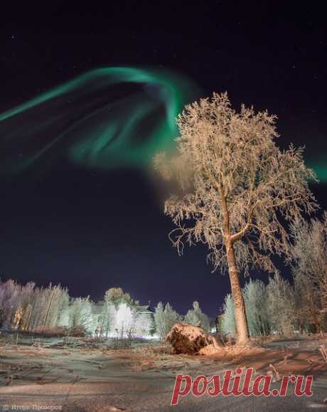 Полярное сияние в Кандалакше (14.12.2015) / Интересный космос