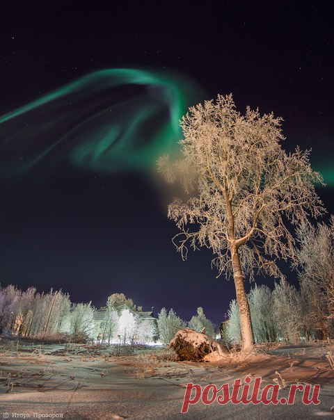 Полярное сияние в Кандалакше (14.12.2015) / Интересный космос