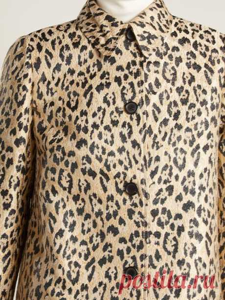 Leopard-print brocade coat | Valentino | MATCHESFASHION.COM
