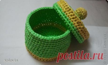 Вязаные крючком корзинки-горшочки | Страна Мастеров