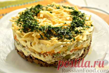 Рецепт: Салат из куриной печени и моркови на RussianFood.com