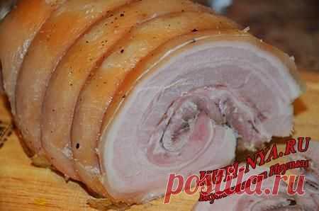 Рулет из свиной брюшины (подчеревка, пашины).