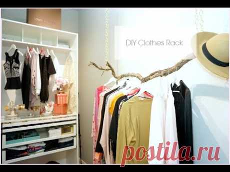 DIY Clothes Rack - DIY Room Decor - MissLizHeart - YouTube