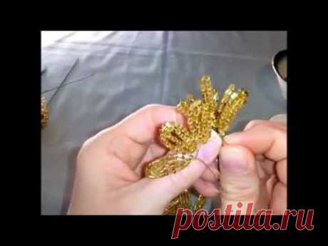 Сосновая ветка с шишками из бисера.Часть 1 - Шишки.