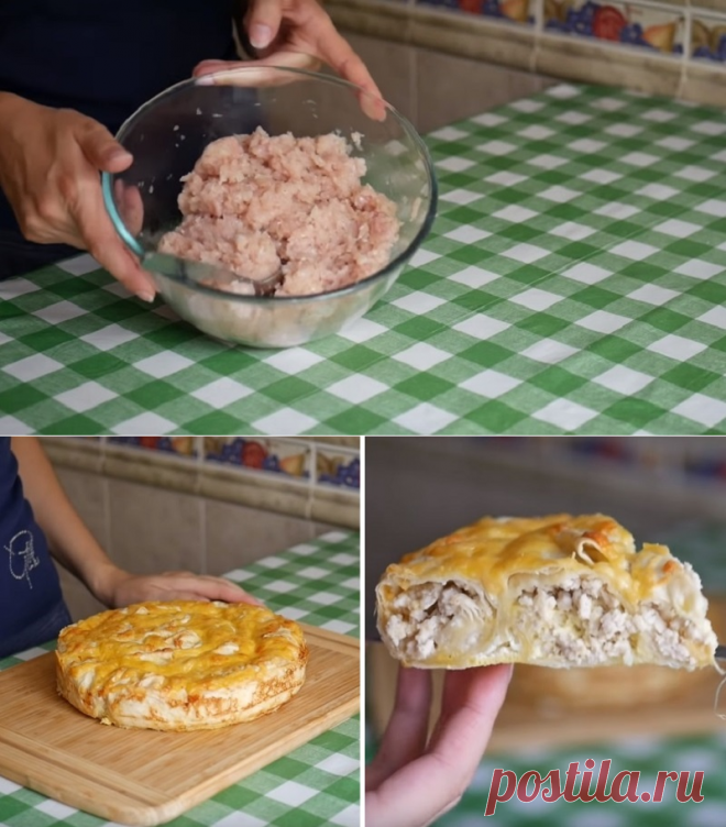 Шикарный мясной пирог наспех: никакой возни с тестом — его просто нет - Журнал для женщин