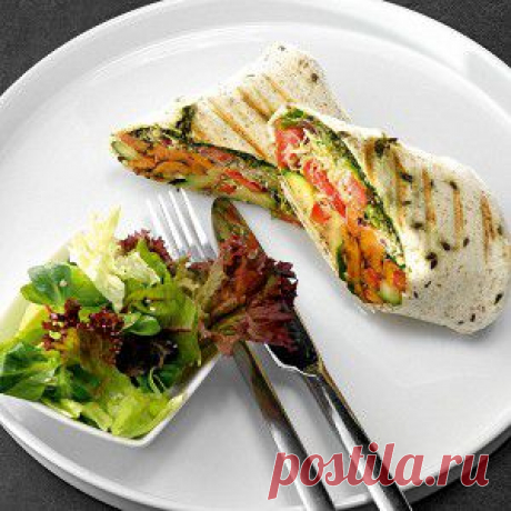 Буррито с жареными овощами и песто рецепт – вегетарианская еда: закуски