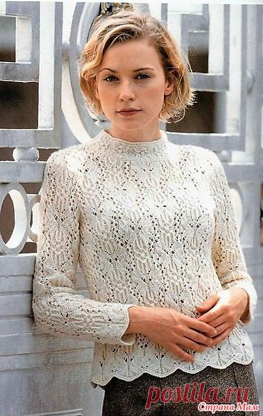 Пуловер с узором