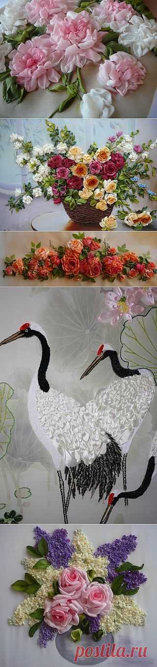 Живопись лентами Людмилы Дейнеко.