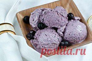 Черничное мороженное с маскарпоне