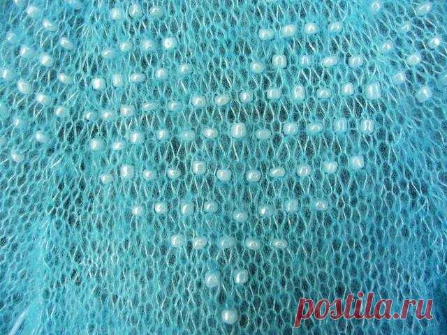 Вязание спицами и крючком с бусинами. МК