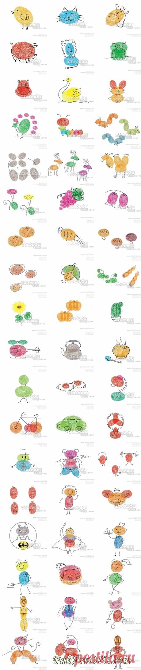 DIY Fingerprint Drawing Artwork for Kids - Fab Art DIY