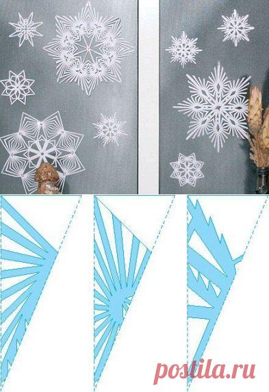 Делаем снежинки. Готовимся к Новому году.