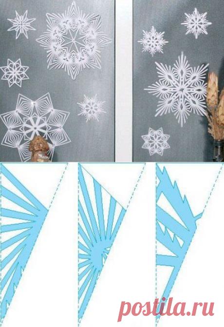 Делаем снежинки. Готовимся к Новому году.