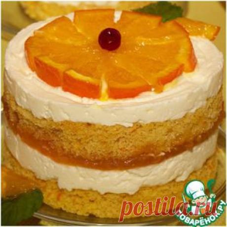 Десерт Баварезе с горячими апельсиновыми дольками - кулинарный рецепт
