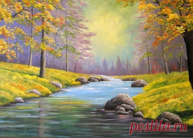 Золотистые пейзажи художницы Connie Tom