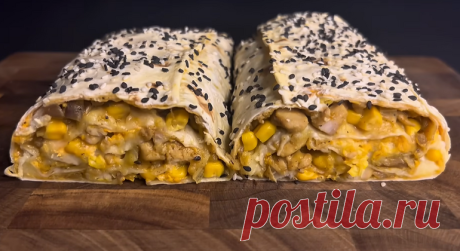 Высокобелковый рулет из лаваша с курицей — сочный и сытный рецепт