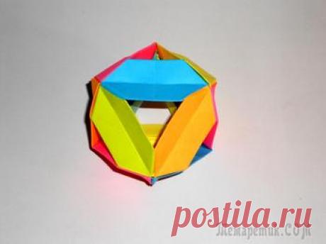 3D оригами гипер шар из бумаги