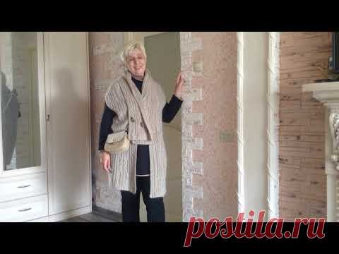 #Вязаный комплект готов Шарф, шапка, кардиган спицами#вязаныетрансформеры