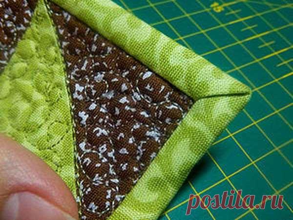 Как аккуратно оформить уголок изделия косой бейкой | Краше Всех