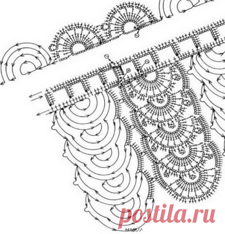 Вязанный воротничок