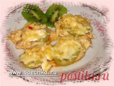 Курица с киви под сыром | рецепт для микроволновки