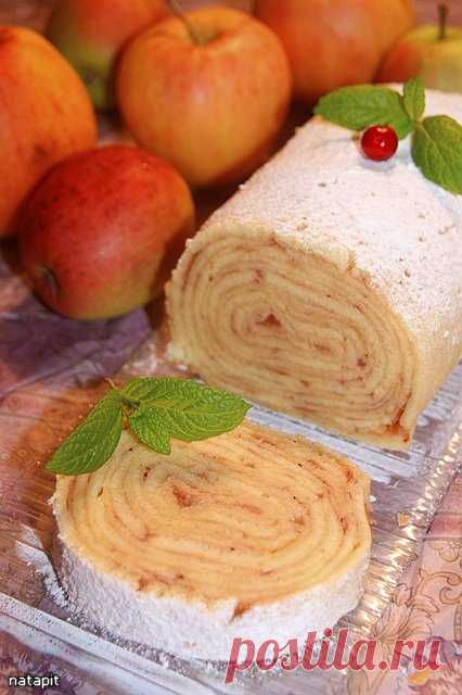 Рулет с яблокамиBolo de Rolo пошаговый рецепт с фотографиями