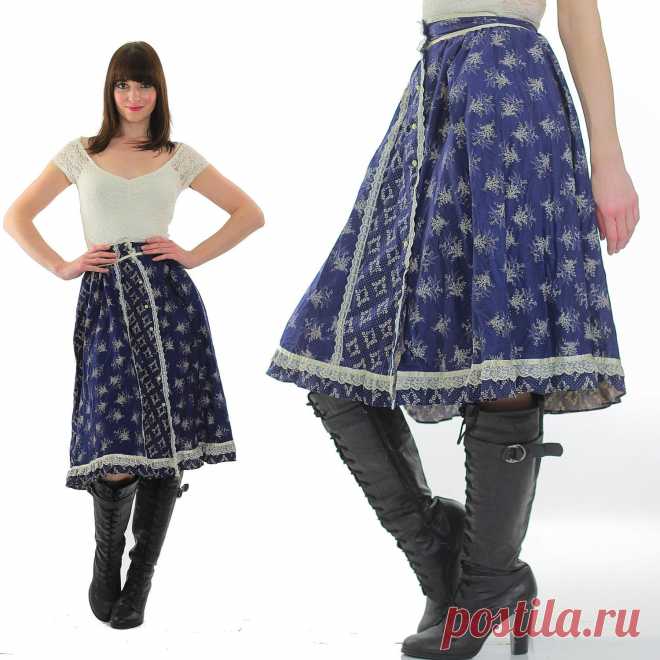 70s Gunne Sax dress skirt Boho skirt Hippie by SHABBYBABEVINTAGE
