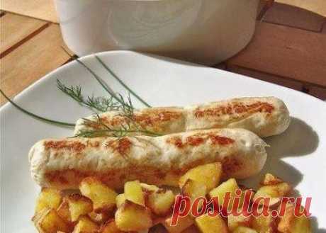 Нежные домашние сосиски из куриного филе