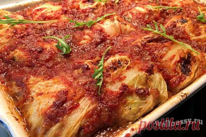 Голубцы из пекинской капусты (с мясом и рисом): вкусный рецепт
