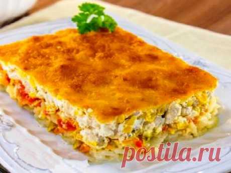 Эта запеканка самая вкусная. Рис, курица и сочные овощи