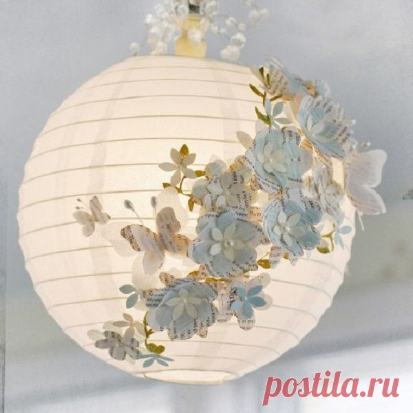 Шикарный декор плафона бумажными цветами 🌸🌸🌸 / Рукоделие
