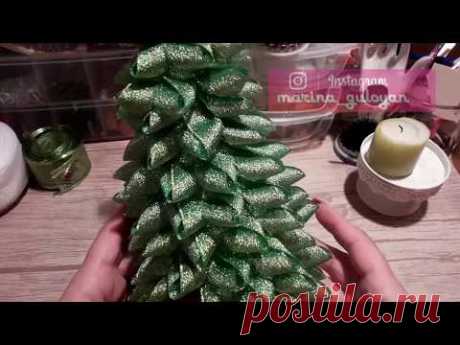 Как сделать елку канзаши самый простой способ✔ Marine DIY Guloyan✔