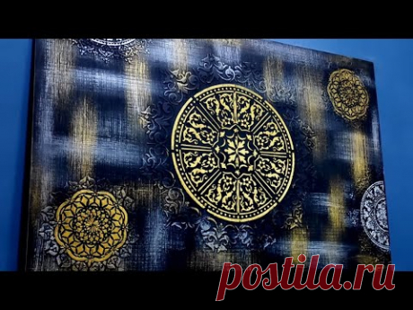 С помощью шпатлевки сделать роскошный старинный декор из камня